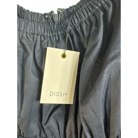 Dissh Ava Off Shoulder Midi Dress 12 Peek A Boo Romantic Boho Navy Euro Summer - Picture 8 of 12